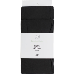 H&M 40 Denier Tights 2-pack - Black