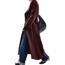 ASOS DESIGN Formal Trench Coat - Burgundy