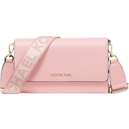 Michael Kors Jet Set Large Leather Crossbody Bag - Powder Blush