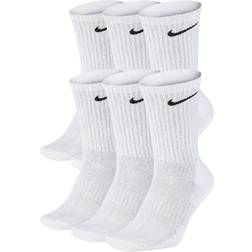 Nike Everyday Cushioned Training Crew Socks Unisex 6-pack - White/Black