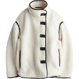 H&M Loose-Fit Teddy Jacket - Cream