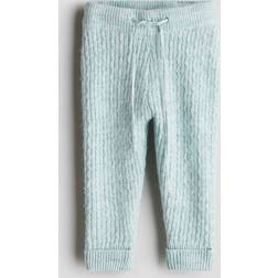 H&M Baby Stickade Leggings - Turkos
