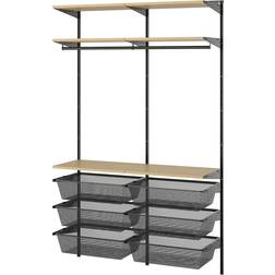 IKEA BOAXEL Garderobskombination Antracit Ek 125 x 40 x 201 cm Garderob