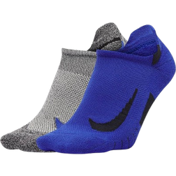 Nike Multiplier No-Show Running Socks 2-pack - Multicolor