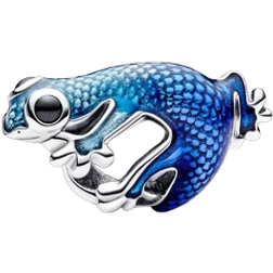 Pandora Charm Metallicblauer Gecko in Silber 925 Silber