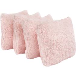 Sienna Modern Fluffy Shaggy Cushion Cover Pink (45x45cm)