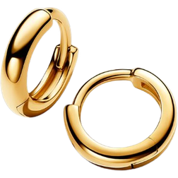 Pandora Round Huggie Hoop Earrings - Gold