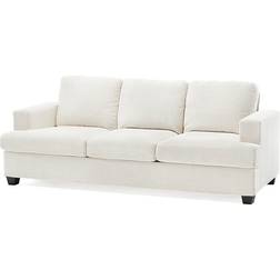 Wade Logan Belosic Beige Chenille Sofa 89" 3 Seater