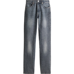 H&M Slim Straight High Jeans - Gray Blue