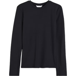 H&M Long Sleeved Microfibre Top - Black