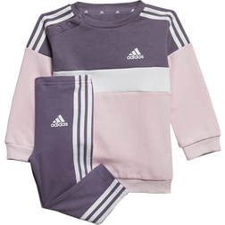 Adidas Infant Tiberio 3 Stripes Colorblock Long Sleeve Set - Shavio/White/Clpink