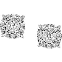 Macy's Stud Earrings - White Gold/Diamonds