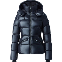 Mackage Madalyn Lustrous Light Down Jacket with Hood - Black