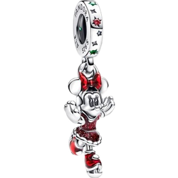 Pandora Minnie Mouse Ice Skating Dangle Charm - Silver/Red/Multicolour