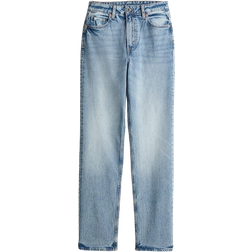 H&M Slim Straight High Jeans - Light Denim Blue