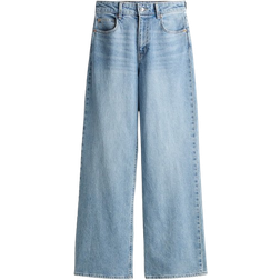 H&M Wide High Jeans - Light Denim Blue