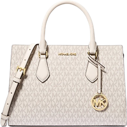 Michael Kors Sheila Medium Logo Satchel - Light Cream Multi