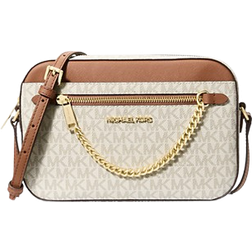 Michael Kors Jet Set Large Logo Crossbody Bag - Vanilla