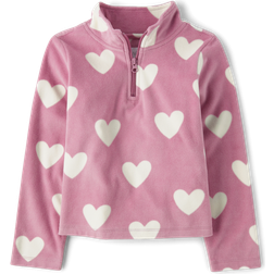 The Children's Place Toddler Girl's Print Microfleece Half Zip Pullover - Purple Thistle