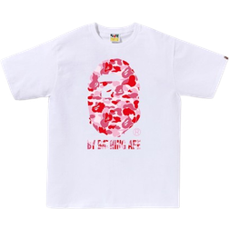 A Bathing Ape Abc Camo By Bathing Ape Tee - White/Pink