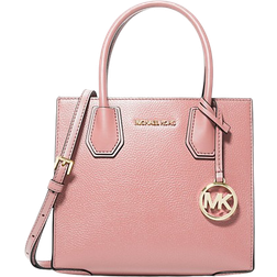 Michael Kors Mercer Medium Pebbled Leather Crossbody Bag - Primrose