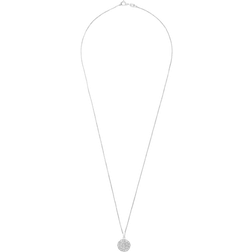 Macy's Cluster Pendant Necklace - Silver/Diamonds