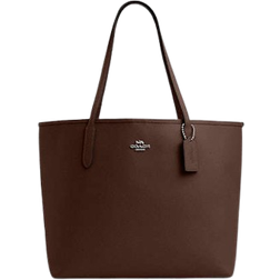 Coach City Tote Bag - Pebbled Leather/Silver/Maple