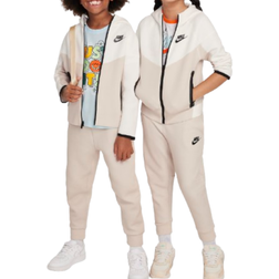 Nike Little Kids Sportswear Tech Fleece Full Zip Hoodie Set - Light Orewood Brown (86L050-X27)