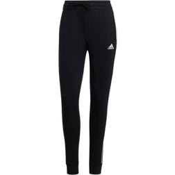 Adidas Women's Essentials 3-Stripes Fleece Pants - Black/White