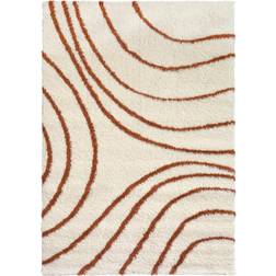 Modern Style Rugs Cosy Shaggy Terracotta Rug Brown, White 160x230cm