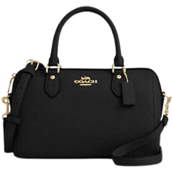 Coach Rowan Satchel Bag - Pebbled Leather/Gold/Black