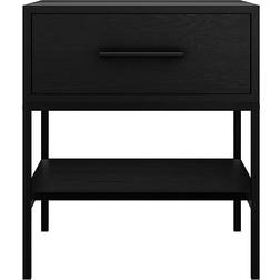 Lemon Pavilion Boston Matte Black Bedside Table 40x43cm