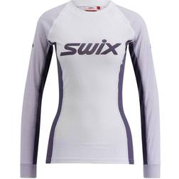 Swix RaceX Classic Long Sleeve W - Bright White/ Dusty Purple