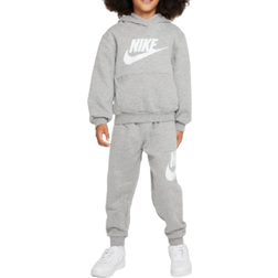 Nike Little Kid's Sportswear Club Fleece Hoodie Set - Dark Grey Heather (86L135-042)