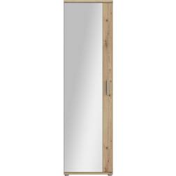 Forte Net106 Oak/Silver Opbevaringsskab 50.2x179.1cm