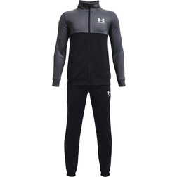 Under Armour Kid's Rival Colorblock Knit Tracksuit - Black/Pitch Gray