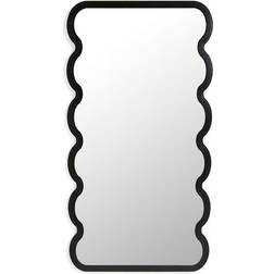 Dunelm Ribbed Wavy Black/Silver Floor Mirror 80x150cm