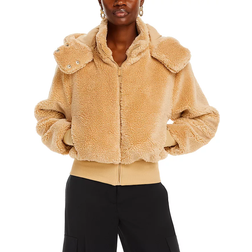 Alo Yoga Foxy Sherpa Hooded Jacket - Camel