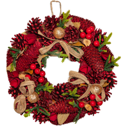 Samuel Alexander Pinecones & Berries Red Decoration 30cm