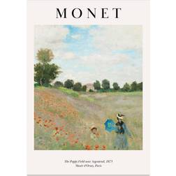 The Poppy Field - Claude Monet Plakat 50x70cm