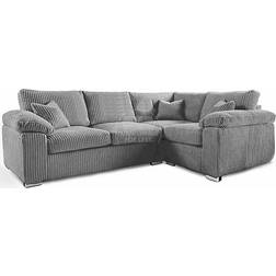 Furnishings For Less UK Delta Large Long Narrow Grey Sofa 330cm 5 Seater