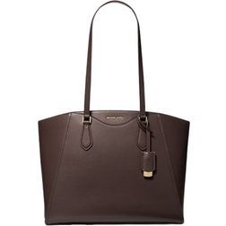 Michael Kors Taryn Large Leather Tote Bag - Chocolate