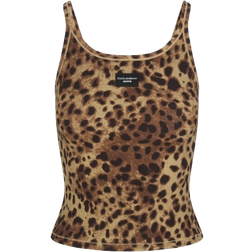 SKIMS Rib Scoop Tank Top - Leopard