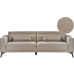 Beliani 3 Seater Boucle Taupe Ange Sofa 214cm 3 Seater