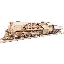 Ugears 3D Puzzle V-Express Steam Train with Tender 538 Pieces