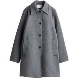 H&M Knee Length Coat - Grey