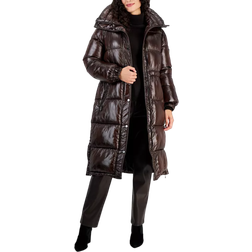 Michael Kors Women's Shine Hooded Anorak Puffer Coat - Brown