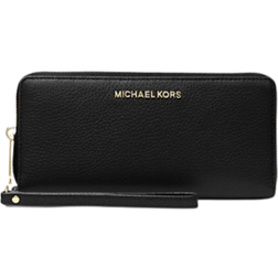 Michael Kors Jet Set Travel Large Pebbled Leather Wristlet - Black