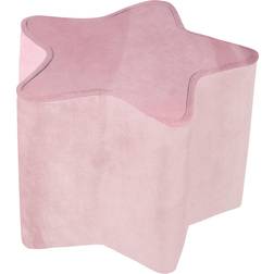 Roba Children's Stool in Star Shape Mauve Velvet