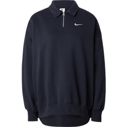 Nike Sportswear Phoenix Fleece Women's Oversized 1/4 Zip Polo - Black/Sail